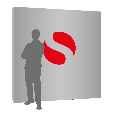 Textilfaltwand | 3 x 3 Felder gerade | einseitig bedruckt