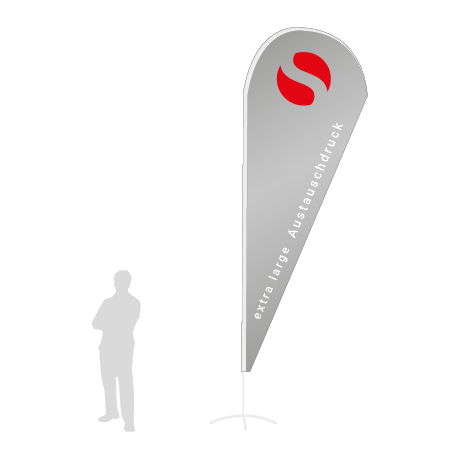 Beachflag Drop Austauschdruck | Extra Large (460 cm) | einseitig bedruckt