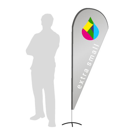 Beachflag Drop | Extra Small (189 cm) | einseitig bedruckt