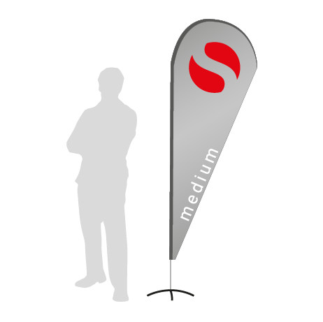 Beachflag Drop | Medium (280 cm) | einseitig bedruckt