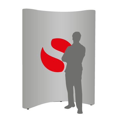 Pop-Up Faltwand | 2 x 3 Felder gebogen | einseitig bedruckt