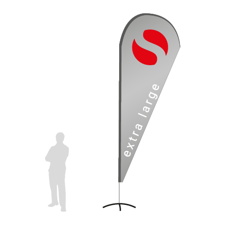 Beachflag Drop | Extra Large (460 cm) | einseitig bedruckt