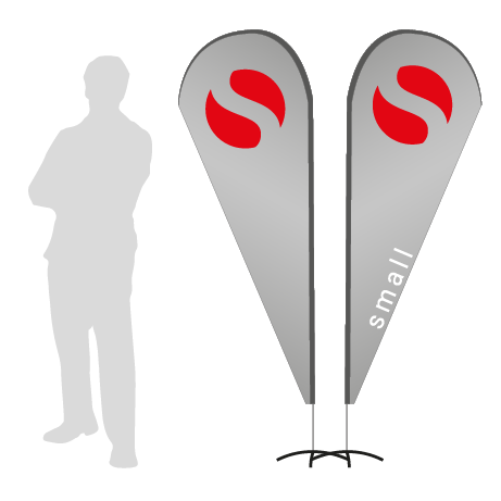 Beachflag Drop | Small (210 cm) | beidseitig bedruckt