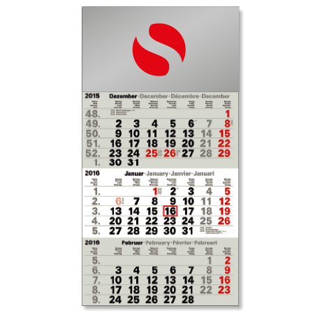 3-Monatskalender für das Folgejahr