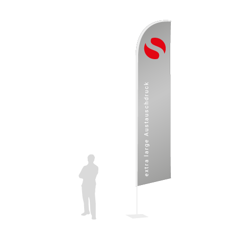 Beachflag Wind Austauschdruck | Extra Large (490 cm) | einseitig bedruckt