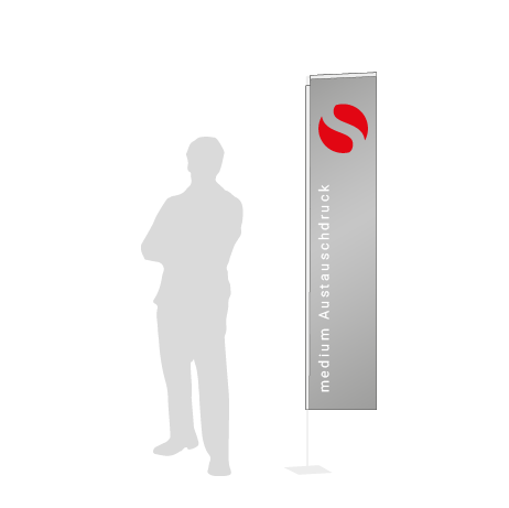 Beachflag Rechteck Austauschdruck | Medium (300 cm) | einseitig bedruckt