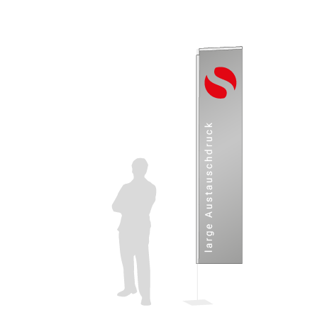 Beachflag Rechteck Austauschdruck | Large (400 cm) | einseitig bedruckt